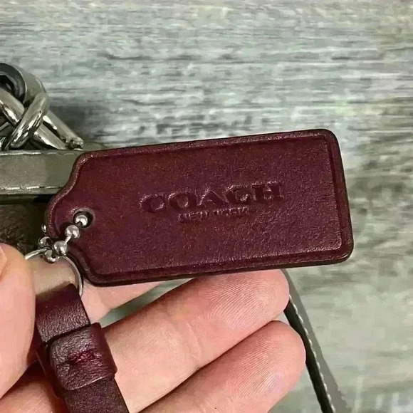 Coach Metallic Leather Crossbody Tote Shoulder Bag Style #F16509 - Picture 9 of 16